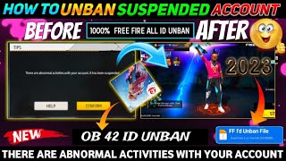 How To Recover FreeFire Suspended Account  ff Suspended Id Recover 100  FreeFire id Unban Trick🔥 [upl. by Matless852]