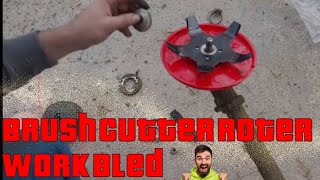 Brush cutter roter work  weeder Attachment test work [upl. by Nyrtak231]