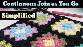 How to Do the Continuous Join as You Go SIMPLIFIED  Joining Granny Squares Fast  CJAYG [upl. by Shutz754]