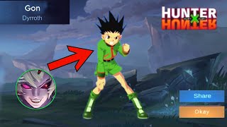 NEW DYRROTH SKIN GON FROM HUNTER X HUNTER  REAL OR FAKE DYRROTH MLBB [upl. by Quillon753]