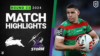 NRL 2024  Rabbitohs v Storm  Match Highlights [upl. by Ansaev]