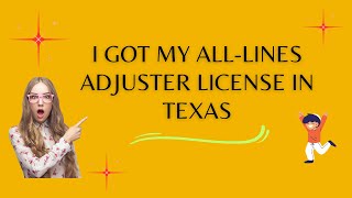 I got my Alllines adjuster license in Texas 2023 [upl. by Poulter]