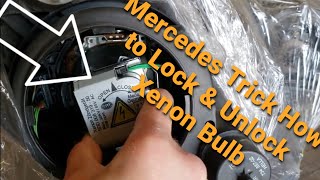 20032009 MERCEDES E CLASS 0611  MERCEDES CLS CLASS HOW TO REPLACE LOW BEAM HID BULB [upl. by Eb]