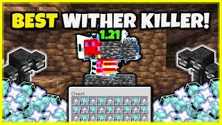 THE EASIEST WAY TO KILL THE WITHER 100 SURVIVAL In Minecraft Bedrock 121 [upl. by Swihart]