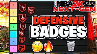 RANKING ALL THE DEFENSIVE BADGES IN TIERS ON NBA 2K22 NEXT GEN [upl. by Arzed530]