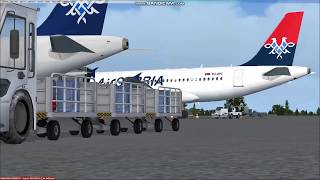 Stormy Arrival FSX Air Serbia A319 Belgrade  Rome [upl. by Noyes]