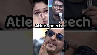 atlee Speech Jawan South Director Successful Movie  Shah Rukh Speech [upl. by Lenzi]