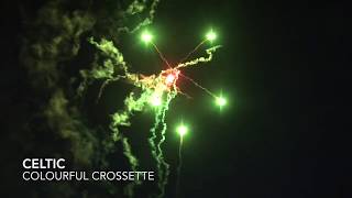 Colourful Crossette by Celtic Fireworks from Firework Crazy [upl. by Ecertal]