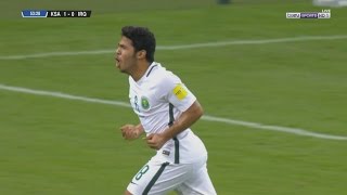 السعودية 10 العراق  هدف يحيى الشهري  تعليق رؤوف خليف  تصفيات كأس العالم 2018 [upl. by Samuel167]