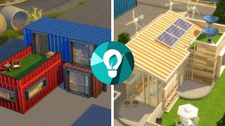 Green vs Industrial House in The Sims 4 Eco Lifestyle [upl. by Nelehyram]