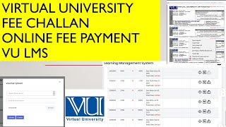 Payment of Virtual University  Online and Bank Challan  VU Fee  Accounts  LMS  Remote Education [upl. by Pierette]