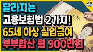 달라지는 고용보험법 2가지 65세 이상 실업급여 부부합산 최대 900만원 받는 66 육아휴직 [upl. by Bert999]