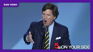 Full speech Tucker Carlson former Fox News host and current host of Tucker on X addresses RNC [upl. by Airdnaed]