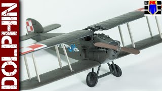 Sopwith Dolphin WWI biplane  Polish markings KP Kovozavody Prostejov 172 scale model full build [upl. by Nerb]