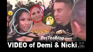 Video Proof of Nicki Minaj amp Demi Lovato at Met Gala this what really Happened ☕ [upl. by Ahsinelg]