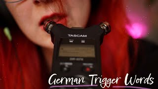 ASMR ☾  Gentle and Close Up Whispering  My Favorite German Triggerwords [upl. by Drofkcor]