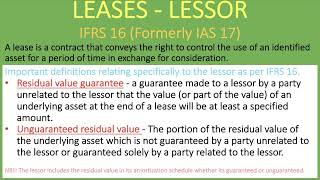 Introduction to LeasesLessor IFRS 16 [upl. by Dorkas765]