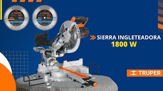 Sierra ingleteadora telescópica para corte de madera y aluminio 10quot 2 12 HP [upl. by Suoicul]