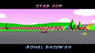 Mario Kart 64 Royal Raceway DEMO Sequence [upl. by Shell]