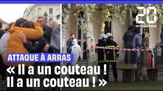 Attaque au couteau à Arras  Des élèves nous racontent ce quils ont vu [upl. by Atiuqin]