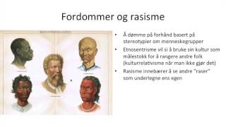 Samfunnsfag  Innvandring flerkultur fordommer og rasisme [upl. by Bertero989]