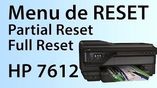 Menu de Reset da HP Officejet 7612 [upl. by Ammeg]