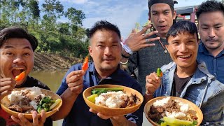 mukbang with rupam the explorer and pom pom vlogs  munu deori visited my village [upl. by Clarisa]