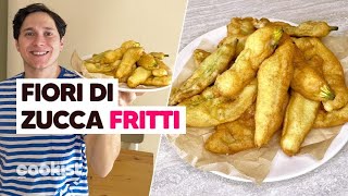 FIORI DI ZUCCA FRITTI come farli CROCCANTI E ASCIUTTI 🧡 [upl. by Kcirddahc]