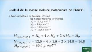 Calculer une masse molaire moléculaire [upl. by Nevile777]