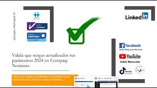Valida que tengas actualizados tus parámetros en Contpaqi Nominas [upl. by Kristyn]