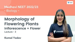 Morphology of Flowering Plants  Inflorescence  Flower  L3  Medhavi NEET 202223  Komal Yadav [upl. by Reeves266]