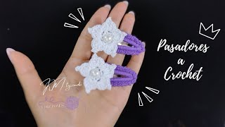 Pasadores Tejidos a Crochet  Broches Para el Cabello en 5 min  DIY ¡Emprende desde Casa [upl. by Erskine]