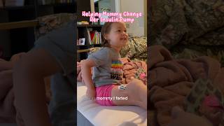 New Insulin Pump  Teaching Her How to Manage Her Diabetes T1D diabetictoddler [upl. by Salot]