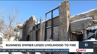 Beloit business owner loses livelihood in Friday tire fire [upl. by Deirdre418]