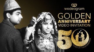 Golden Jubilee Anniversary Invitation Video  50th Wedding Anniversary Whatsapp Invite by Wedeogram [upl. by Nahtnoj]