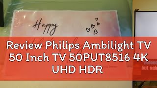 Review Philips Ambilight TV 50 Inch TV 50PUT8516 4K UHD HDR VRR Android TV Smart TV LED TV [upl. by Ellerehs]