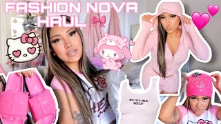 A VERY PINK FASHION NOVA HAUL 🎀💕 [upl. by Olrac]