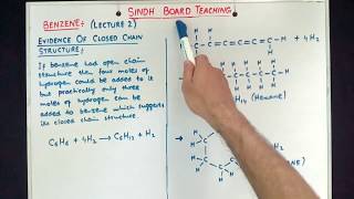 XII Organic Chemistry quotEvidence of Closed Chain Structure of Benzenequot Lecture 2 [upl. by Kaiulani262]