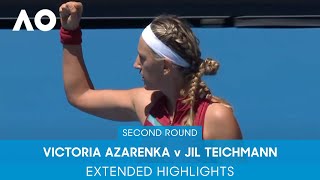 Victoria Azarenka v Jil Teichmann Extended Highlights 2R  Australian Open 2022 [upl. by Setsero506]