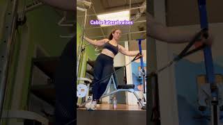 Cable lateral raises  leaning [upl. by Gwennie]