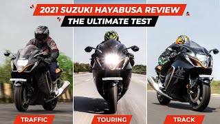 2021 Suzuki Hayabusa Review  The Ultimate Test On Track Touring amp Traffic  BikeWale [upl. by Afatsuom]