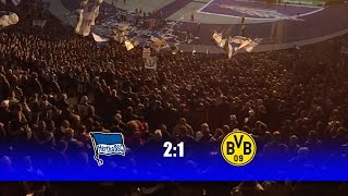 Hertha BSC  Borussia Dortmund 21  Ostkurve Highlights  24 Spieltag  11032017 [upl. by Bethezel]