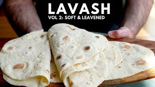 My Favorite Flatbread for Kebabs  Soft and Leavened Lavash [upl. by Brande]