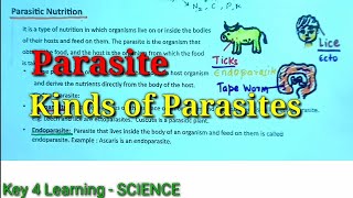 Define Parasites Endoparasites and Exoparasites  Parasitic Nutrition  Class 10 Biology [upl. by Joly]