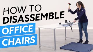 How To Disassemble Office Chairs [upl. by Enoob]