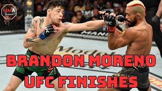 Brandon Moreno UFC Finishes  ufc mma brandonmoreno flyweight highlights fightnight mexico [upl. by Ennazor]