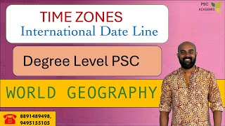 World Geography  Time Zones  Indian Standard Time  International Date Line  KERALA PSC [upl. by Callery]