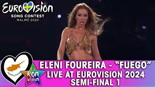 Eleni Foureira  quotFuegoquot  LIVE  Eurovision Song Contest 2024 SemiFinal 1 [upl. by Sophey886]