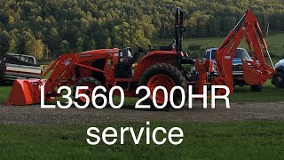 Kubota L3560 hydraulic filter service [upl. by Boesch77]