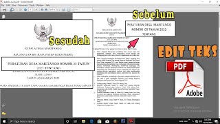 Cara Edit Teks File PDF Hasil Scan Dokumen I Semua Jenis File PDF [upl. by Aihtnamas]